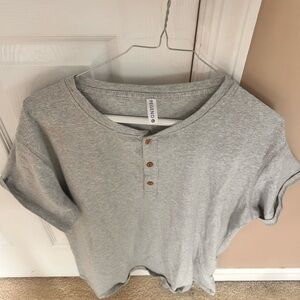 Gray Henley T-Shirt